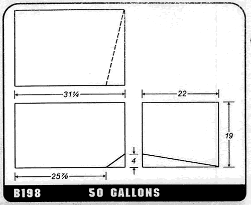 Buy 50 Gallon Plastic Marine Water Tank without Fittings by Ronco Plastics for only $531.00