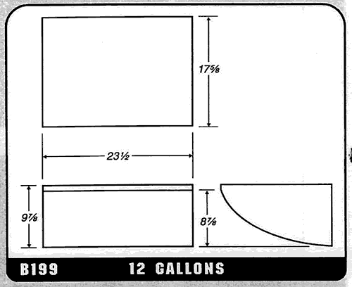 Buy 12 Gallon Plastic Marine Water Tank without Fittings by Ronco Plastics for only $275.00
