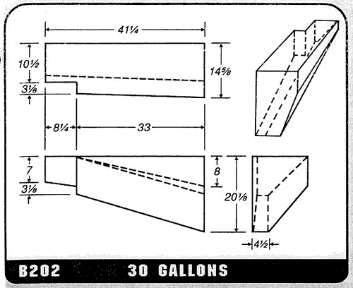 Buy 30 Gallon Plastic Marine Water Tank without Fittings by Ronco Plastics for only $385.00