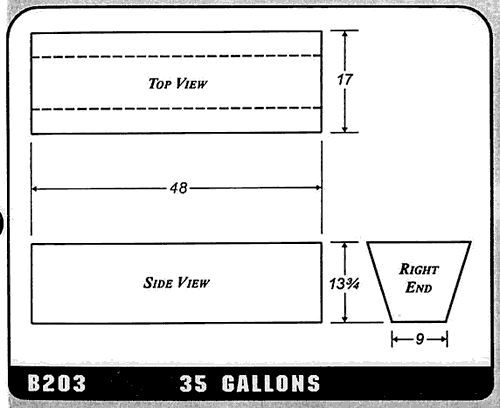 Buy 35 Gallon Plastic Marine Water Tank without Fittings by Ronco Plastics for only $458.00