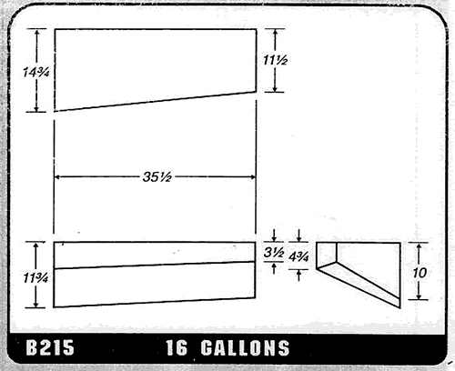 Buy 16 Gallon Plastic Marine Water Tank without Fittings by Ronco Plastics for only $275.00