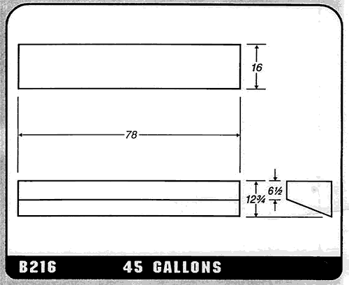 Buy 45 Gallon Plastic Marine Water Tank without Fittings by Ronco Plastics for only $531.00