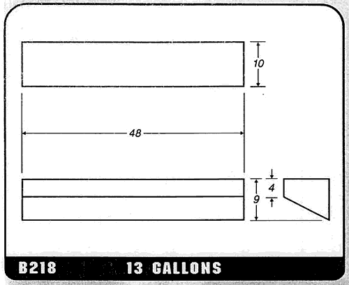 Buy 13 Gallon Plastic Marine Water Tank without Fittings by Ronco Plastics for only $256.00