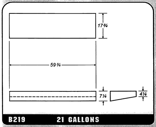 Buy 21 Gallon Plastic Marine Water Tank without Fittings by Ronco Plastics for only $330.00