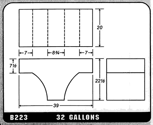 Buy 32 Gallon Plastic Marine Water Tank without Fittings by Ronco Plastics for only $403.00
