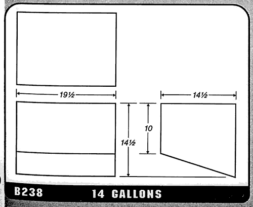 Buy 14 Gallon Plastic Marine Water Tank without Fittings by Ronco Plastics for only $256.00