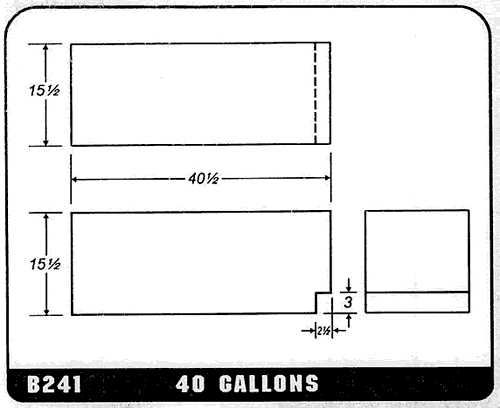 Buy 40 Gallon Plastic Marine Water Tank without Fittings by Ronco Plastics for only $403.00
