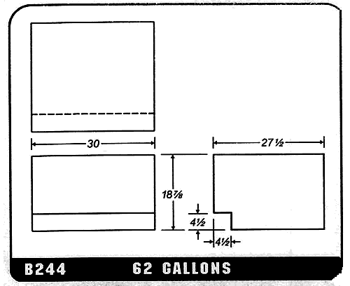 Buy 62 Gallon Plastic Marine Water Tank without Fittings by Ronco Plastics for only $494.00