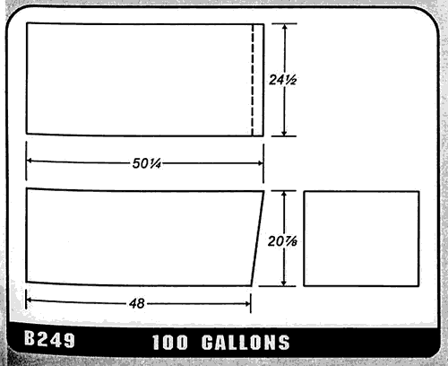 Buy 100 Gallon Plastic Marine Water Tank without Fittings by Ronco Plastics for only $733.00