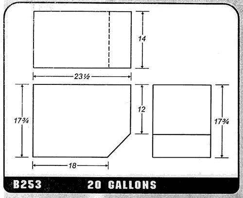 Buy 20 Gallon Plastic Marine Water Tank without Fittings by Ronco Plastics for only $293.00