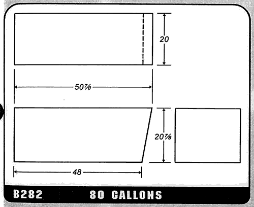 Buy 80 Gallon Plastic Marine Water Tank without Fittings by Ronco Plastics for only $769.00