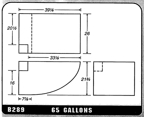 Buy 65 Gallon Plastic Marine Water Tank without Fittings by Ronco Plastics for only $586.00