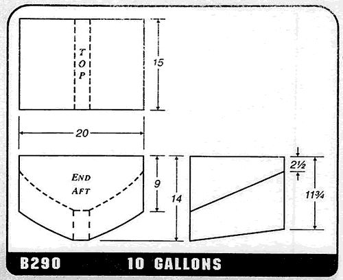 Buy 10 Gallon Plastic Marine Water Tank without Fittings by Ronco Plastics for only $256.00