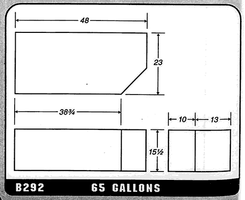 Buy 65 Gallon Plastic Marine Water Tank without Fittings by Ronco Plastics for only $568.00
