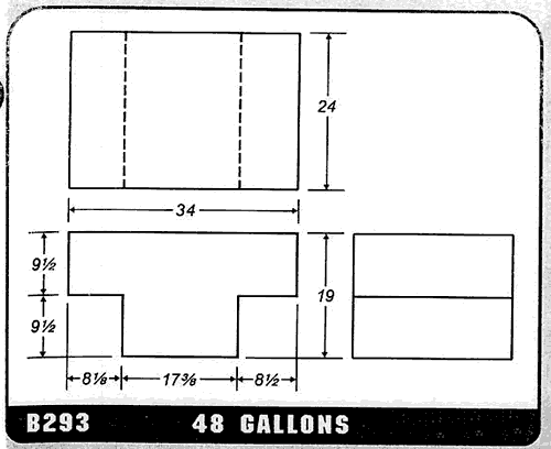 Buy 48 Gallon Plastic Marine Water Tank without Fittings by Ronco Plastics for only $549.00