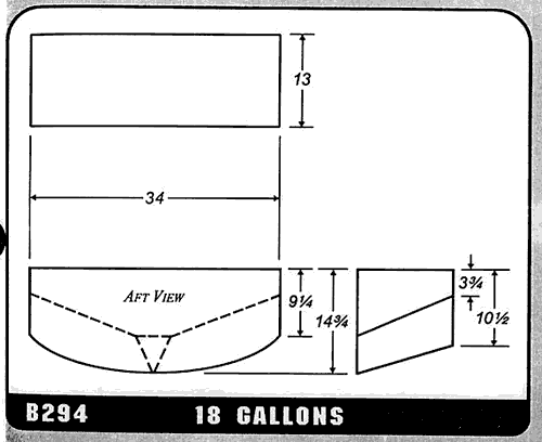 Buy 18 Gallon Plastic Marine Water Tank without Fittings by Ronco Plastics for only $311.00