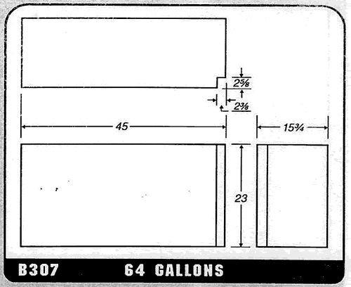 Buy 64 Gallon Plastic Marine Water Tank without Fittings by Ronco Plastics for only $513.00