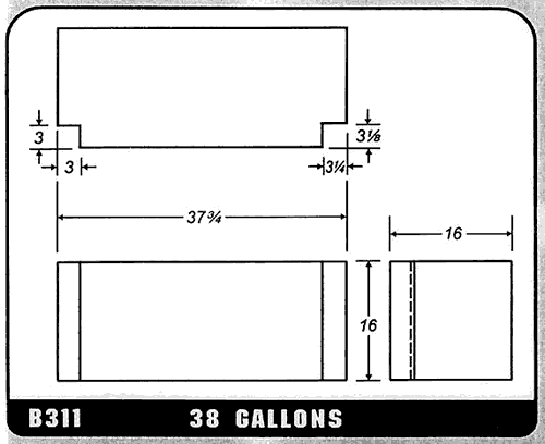 Buy 38 Gallon Plastic Marine Water Tank without Fittings by Ronco Plastics for only $403.00