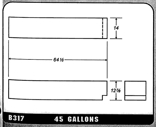 Buy 45 Gallon Plastic Marine Water Tank without Fittings by Ronco Plastics for only $559.99