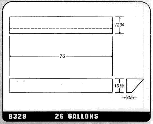 Buy 26 Gallon Plastic Marine Water Tank without Fittings by Ronco Plastics for only $366.00
