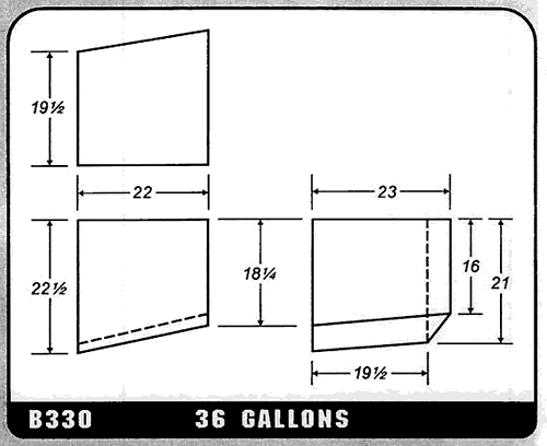 Buy 36 Gallon Plastic Marine Water Tank without Fittings by Ronco Plastics for only $403.00