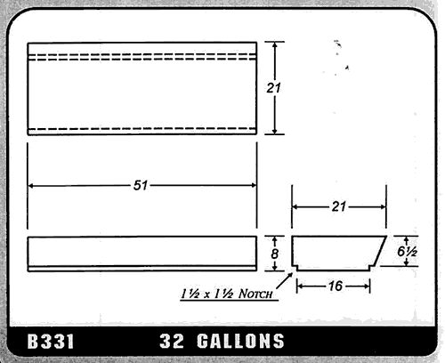 Buy 32 Gallon Plastic Marine Water Tank without Fittings by Ronco Plastics for only $366.00