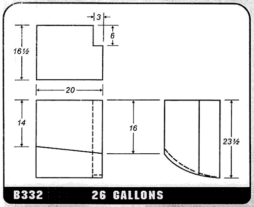 Buy 26 Gallon Plastic Marine Water Tank without Fittings by Ronco Plastics for only $348.00