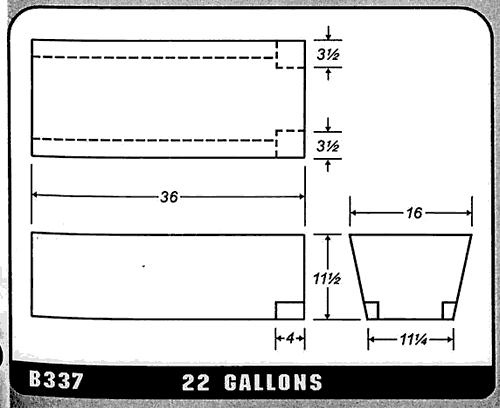 Buy 22 Gallon Plastic Marine Water Tank without Fittings by Ronco Plastics for only $311.00