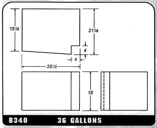 Buy 36 Gallon Plastic Marine Water Tank without Fittings by Ronco Plastics for only $385.00
