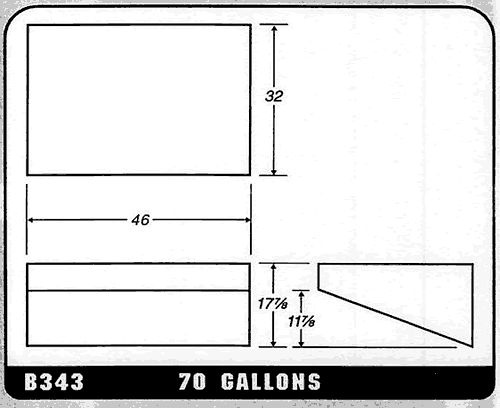 Buy 70 Gallon Plastic Marine Water Tank without Fittings by Ronco Plastics for only $641.00