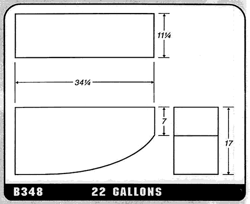 Buy 22 Gallon Plastic Marine Water Tank without Fittings by Ronco Plastics for only $311.00