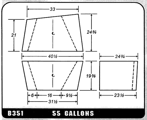 Buy 55 Gallon Plastic Marine Water Tank without Fittings by Ronco Plastics for only $568.00
