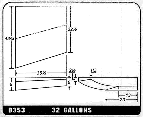 Buy 32 Gallon Plastic Marine Water Tank without Fittings by Ronco Plastics for only $366.00