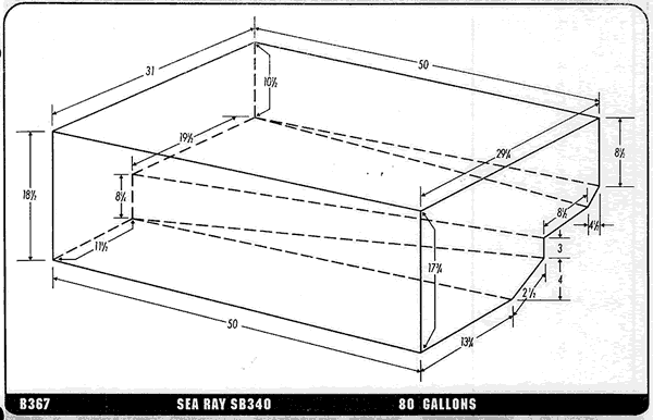 Buy 80 Gallon Plastic Marine Water Tank without Fittings by Ronco Plastics for only $952.00
