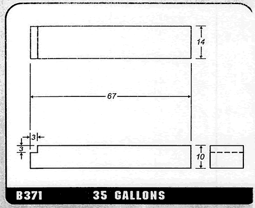 Buy 35 Gallon Plastic Marine Water Tank without Fittings by Ronco Plastics for only $403.00