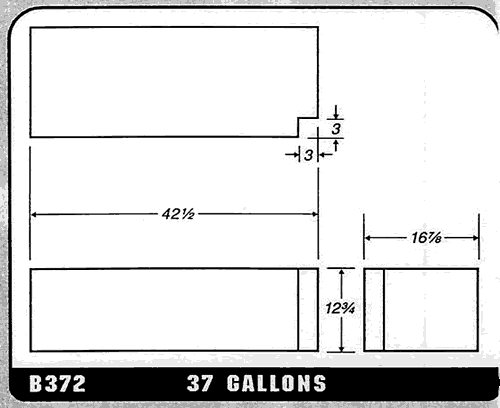 Buy 37 Gallon Plastic Marine Water Tank without Fittings by Ronco Plastics for only $385.00
