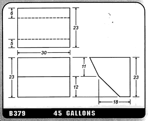 Buy 45 Gallon Plastic Marine Water Tank without Fittings by Ronco Plastics for only $513.00