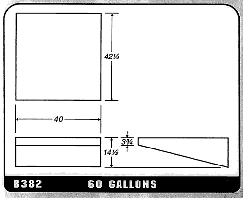 Buy 60 Gallon Plastic Marine Water Tank without Fittings by Ronco Plastics for only $669.99
