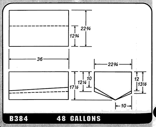 Buy 48 Gallon Plastic Marine Water Tank without Fittings by Ronco Plastics for only $531.00