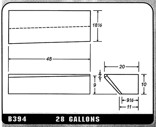 Buy 28 Gallon Plastic Marine Water Tank without Fittings by Ronco Plastics for only $403.00