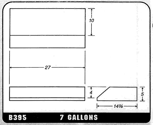 Buy 7 Gallon Plastic Marine Water Tank without Fittings by Ronco Plastics for only $165.00