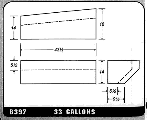 Buy 33 Gallon Plastic Marine Water Tank without Fittings by Ronco Plastics for only $421.00