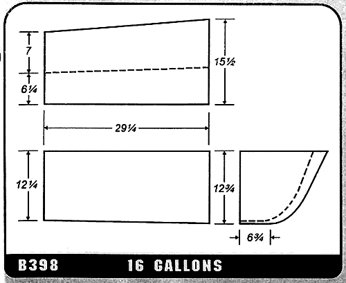 Buy 16 Gallon Plastic Marine Water Tank without Fittings by Ronco Plastics for only $311.00