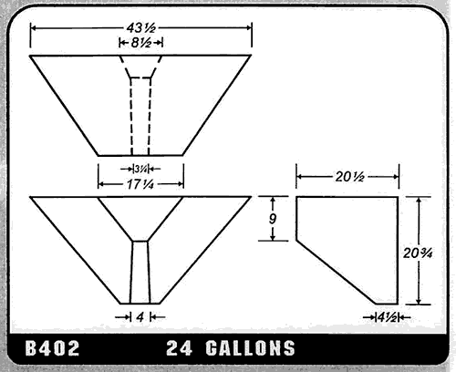 Buy 24 Gallon Plastic Marine Water Tank without Fittings by Ronco Plastics for only $385.00