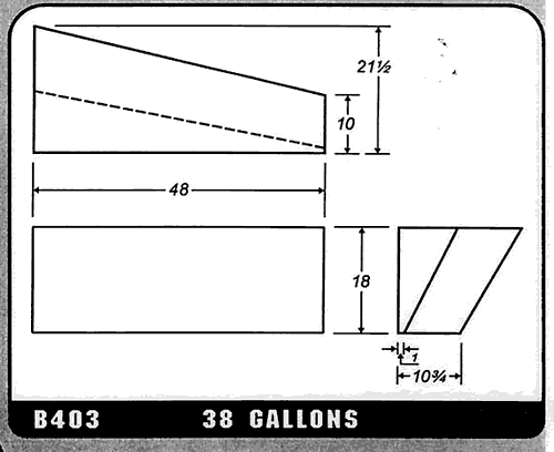 Buy 38 Gallon Plastic Marine Water Tank without Fittings by Ronco Plastics for only $458.00