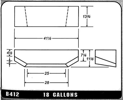 Buy 18 Gallon Plastic Marine Water Tank without Fittings by Ronco Plastics for only $366.00