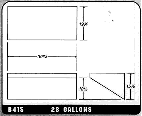 Buy 28 Gallon Plastic Marine Water Tank without Fittings by Ronco Plastics for only $440.00