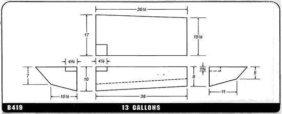Buy 13 Gallon Plastic Marine Water Tank without Fittings by Ronco Plastics for only $348.00