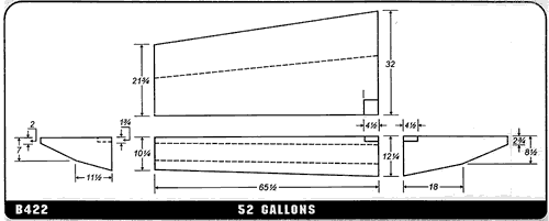 Buy 52 Gallon Plastic Marine Water Tank without Fittings by Ronco Plastics for only $604.00