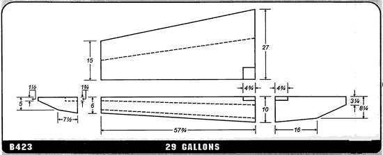 Buy 29 Gallon Plastic Marine Water Tank without Fittings by Ronco Plastics for only $494.00